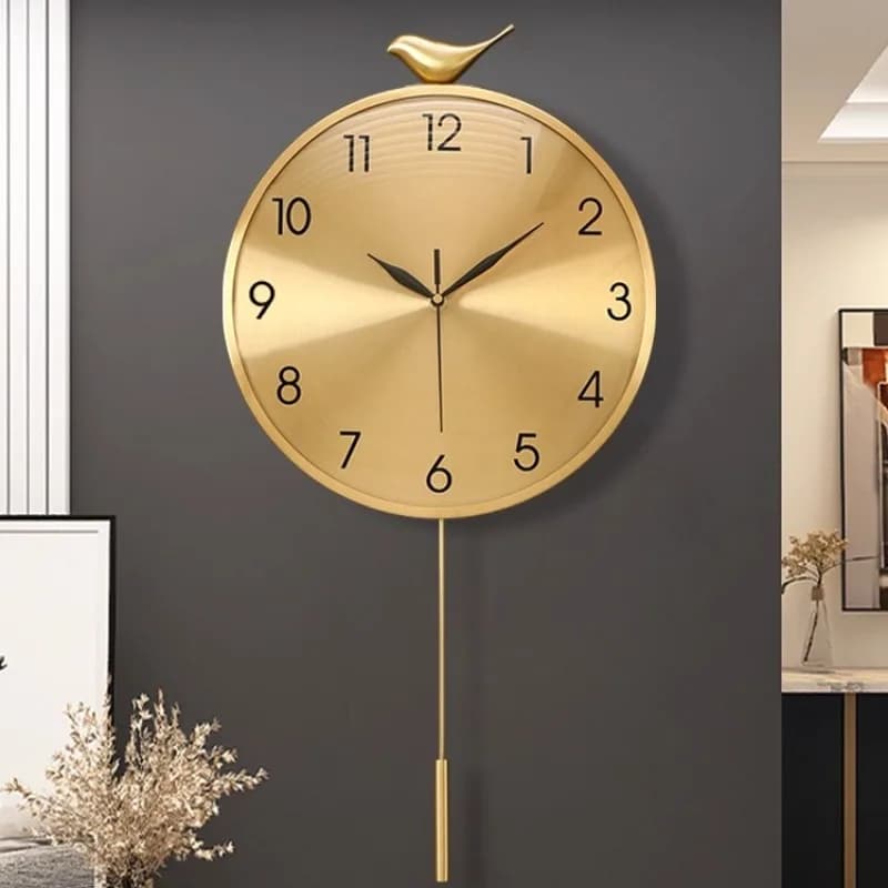 Round Wall Clock for Restaurant Modern Design Luxury Living Room Wall Clock Classic Art Reloj De Pared Para Room Home Decoration