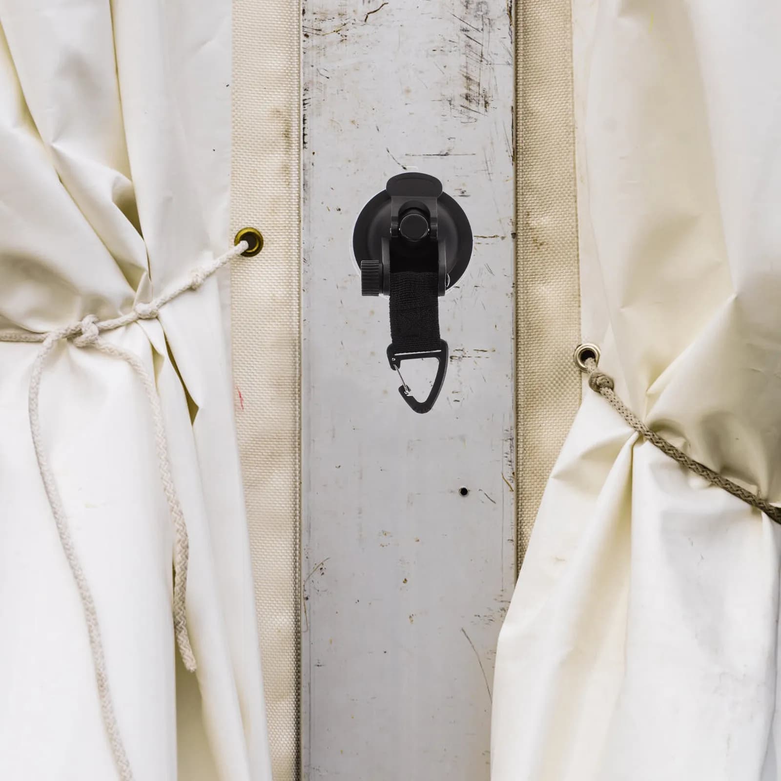 4 Pezzi Ganci a Ventosa per Tenda, Fermagli di Fissaggio per Teli Resistenti, Clip di Fissaggio per Tenda con Forte Aspirazione, Accessori da Campeggio Resistenti al Vento