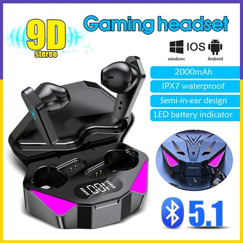 【Spedizione Rapida】Auricolari Wireless Bluetooth TWS X15 per Gaming con Display LED, Cuffie Stereo Hi-Fi con Cancellazione del Rumore e Microfono