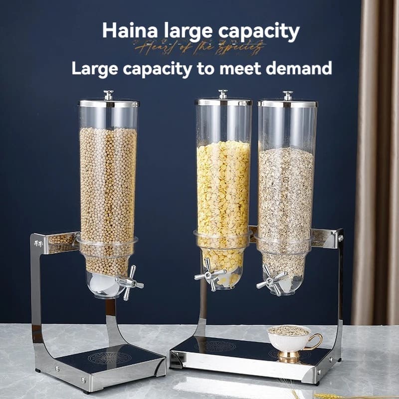 Commercial Catering Stainless Steel Dry Food Separator Machine Buffet Cereal Grains Dried Fruit Automatic Dispenser