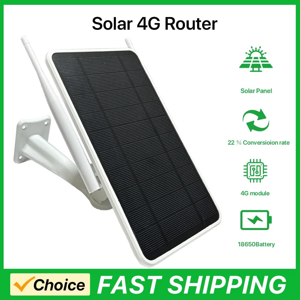 Router solare 4G con batteria incorporata Ripetitore WiFi 2.4Ghz Router 4G Solare IP66 Impermeabile Lungo tempo di standby