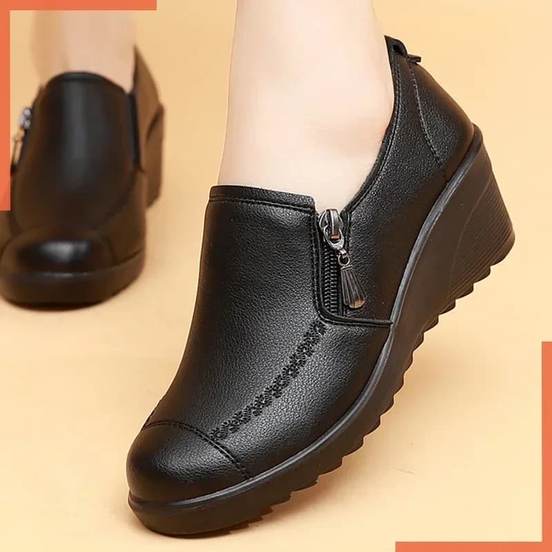 Women's Moccasins Spring Autumn Women's Wedge Shoes Fashion Women's casual comfortable shoes in real leather Women's high heel shoes