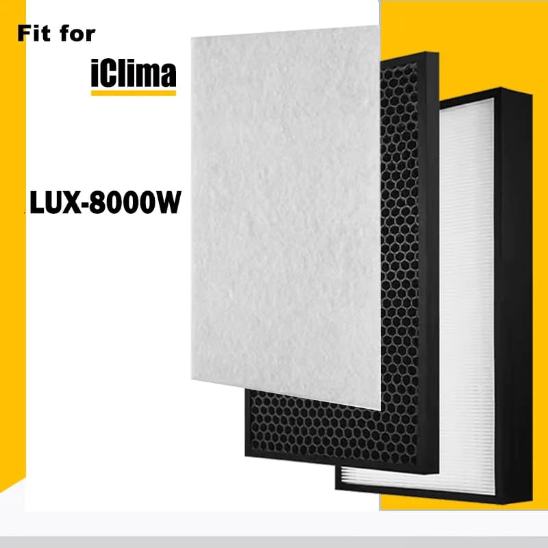Filtro HEPA di ricambio e filtro a carbone per purificatore d'aria e umidificatore iClima LUX-8000W
