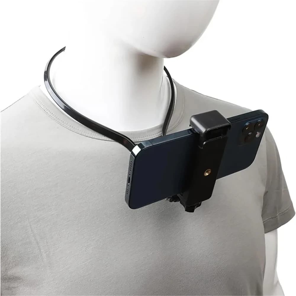 Wearable Neck Holder Lazy Phone Stand Hands Free Universal Hanging Mount for iPhone 15 ProMax Samsung GoPro Dock Station Bracket