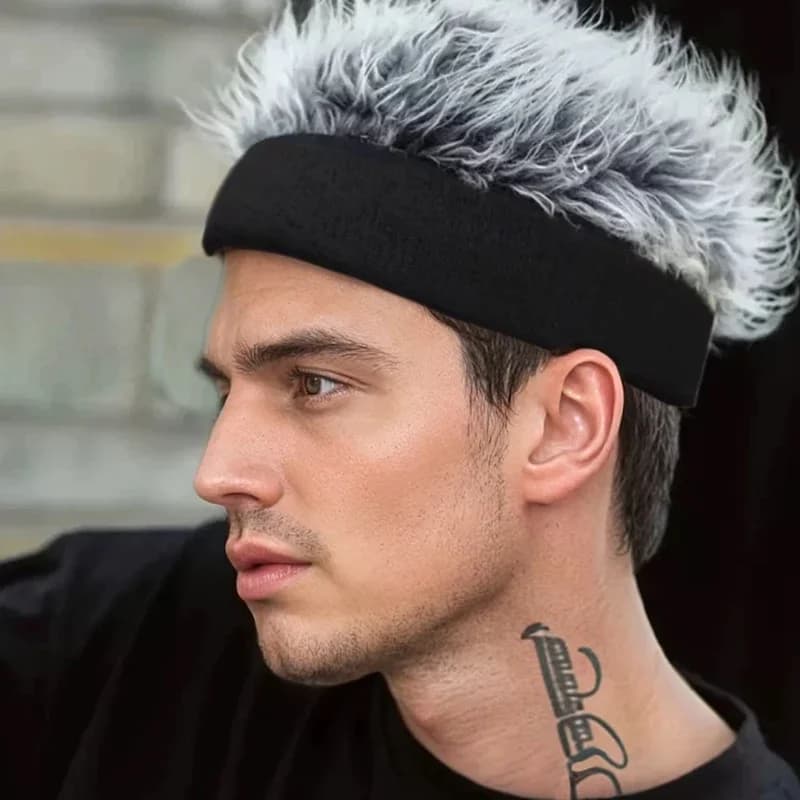 Cappello Decorativo in Stile Hip-hop alla Moda, Parrucca Personalizzata per Cosplay, Berretti Lavorati a Maglia, Accessori per Feste Hip-hop