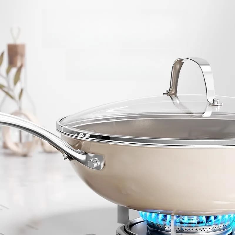 Non-coated and non-stick pots for domestic use, small frying pans, ceramic gas induction stoves
