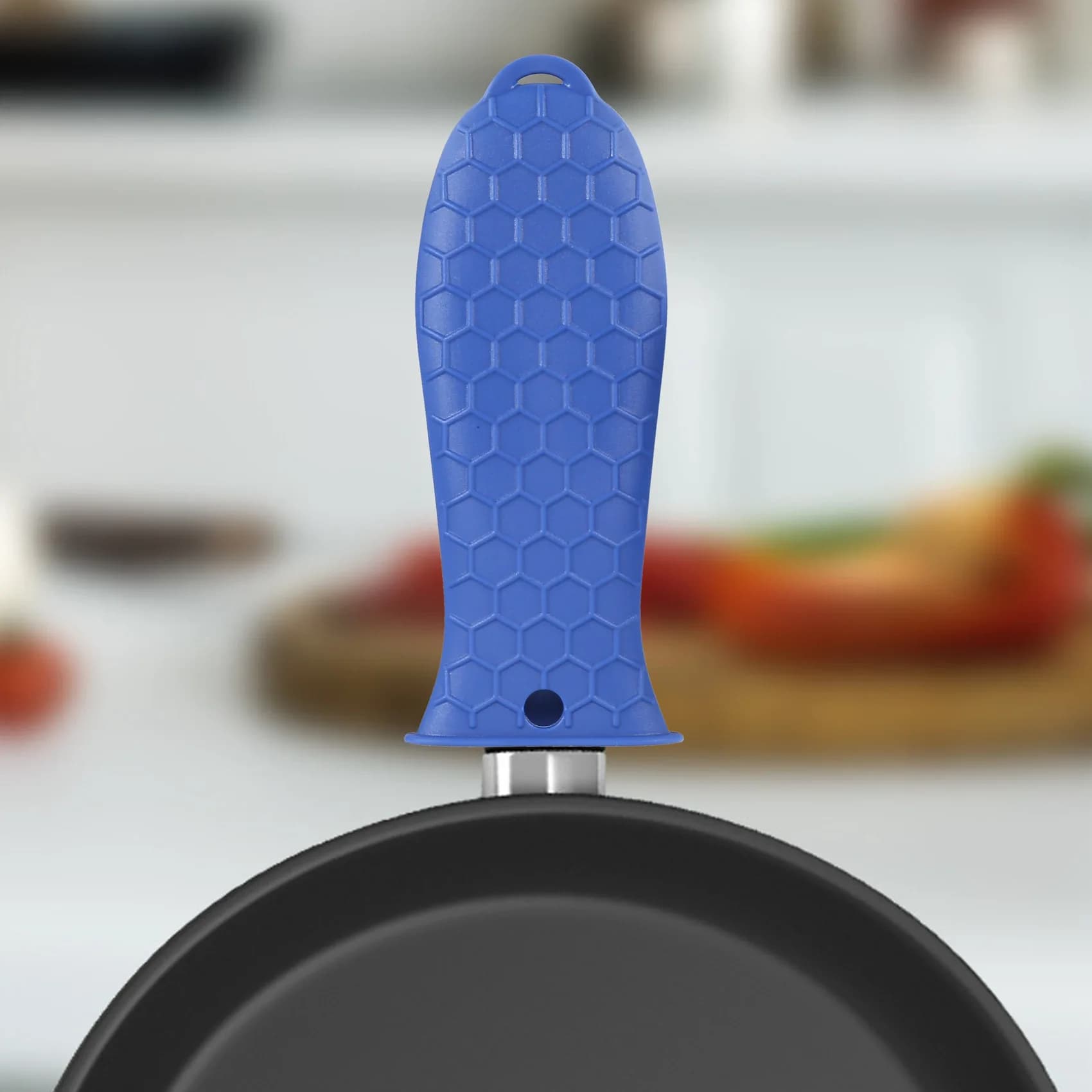 ABJN-Silicone Hot Handle Holder For Cast Iron, set of 4 silicone handles for pots, set of non-slip rubber handles for pans and fryers
