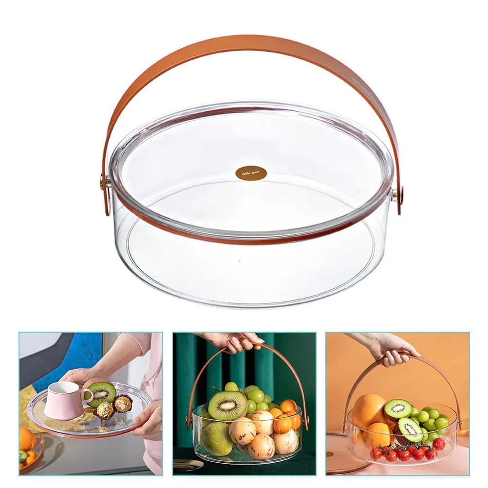 Contenitore Premium in Plastica Trasparente con Coperchio per Conservazione di Noci, Caramelle, Snack e Frutta Secca, Accessorio per Feste