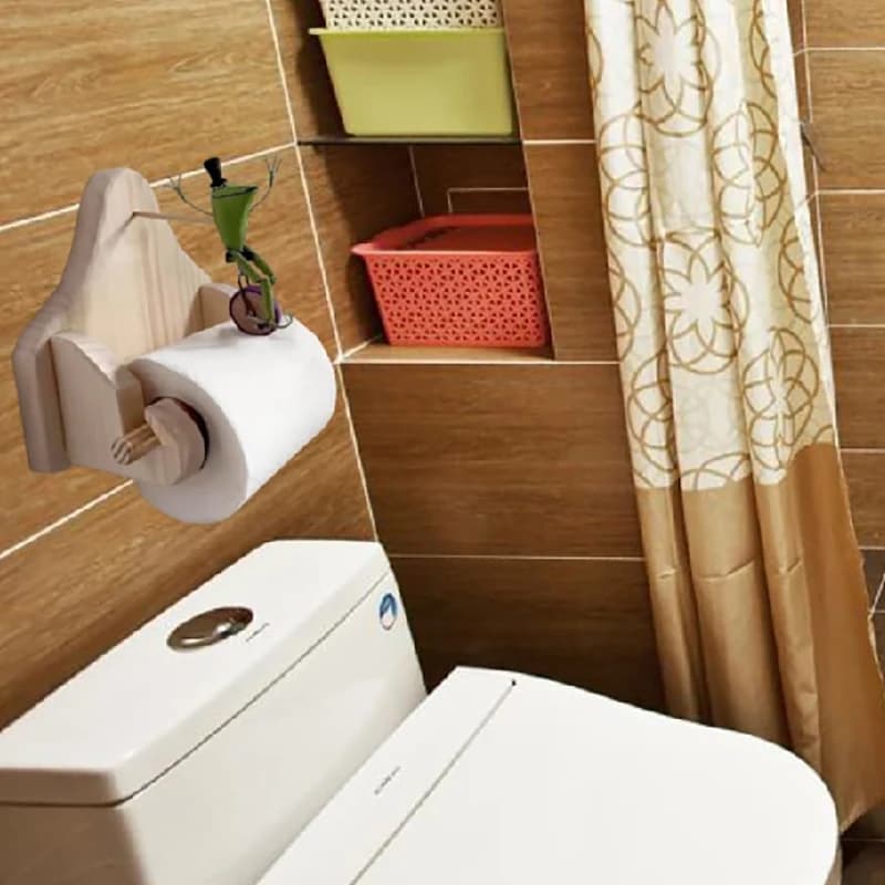 Creativo rana in legno da equitazione porta carta igienica porta rotolo di carta igienica decorazione della casa accessori da bagno