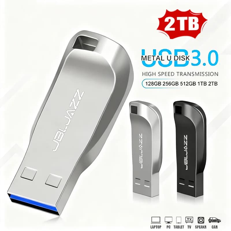 Mini Pen Drive ad Alta Velocità 512GB 256GB 128GB USB 3.0, Chiavetta USB in Metallo 64GB Portatile e Impermeabile per Trasmissione Dati
