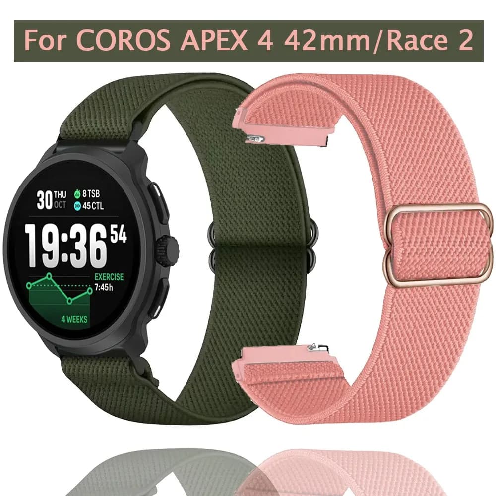 22/20mm Nylon Strap For Suunto Run/Ocean/Vertical 2/1 Race 2/1/S Comfortable Band For COROS APEX 4 42mm PACE 3/2 Belt Wristband