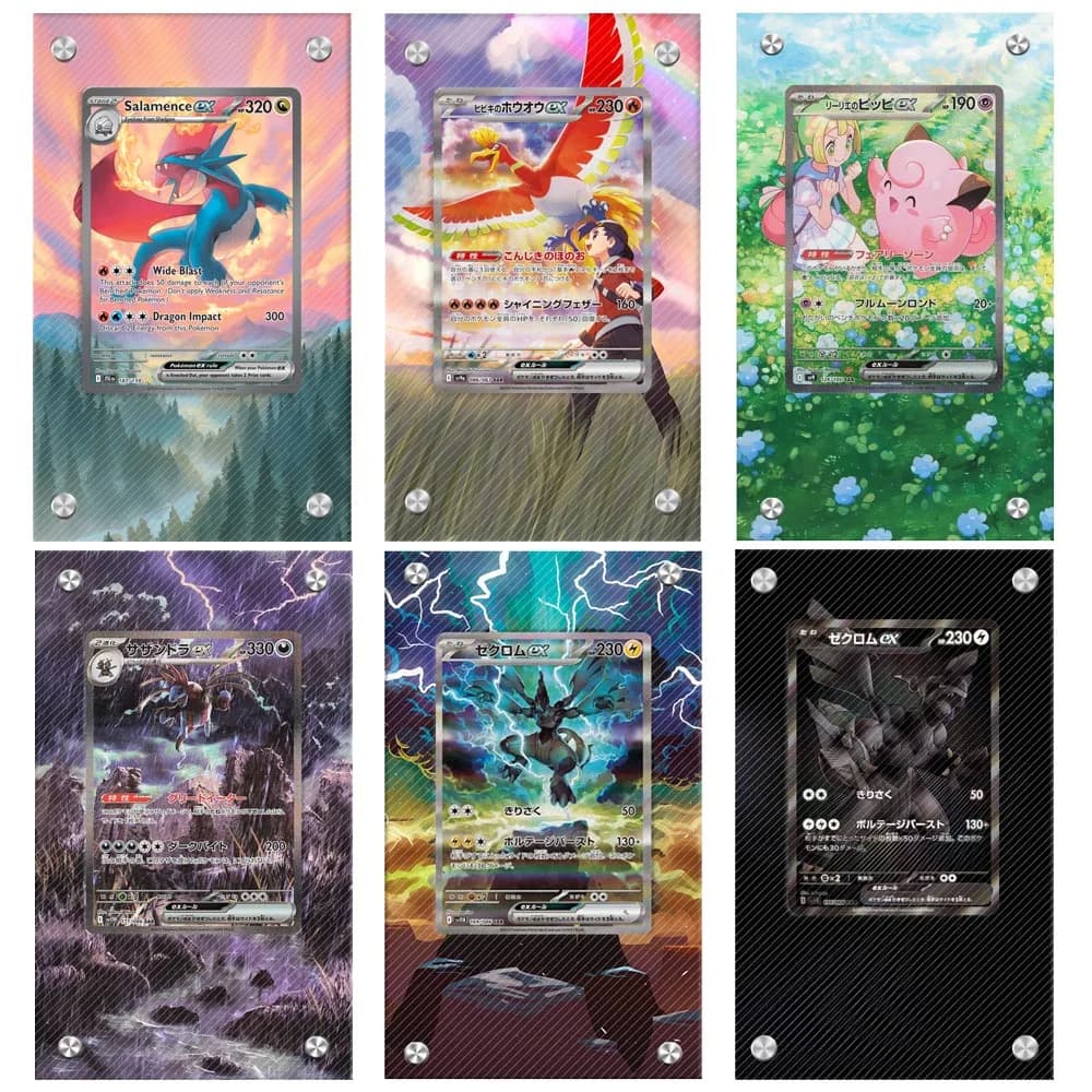 Carte Pokemon Display Ptcg Charizard Espeon Latias Reshiram Zekrom Gioco Anime Espandi Regali d'arte Vetrina protettiva in acrilico