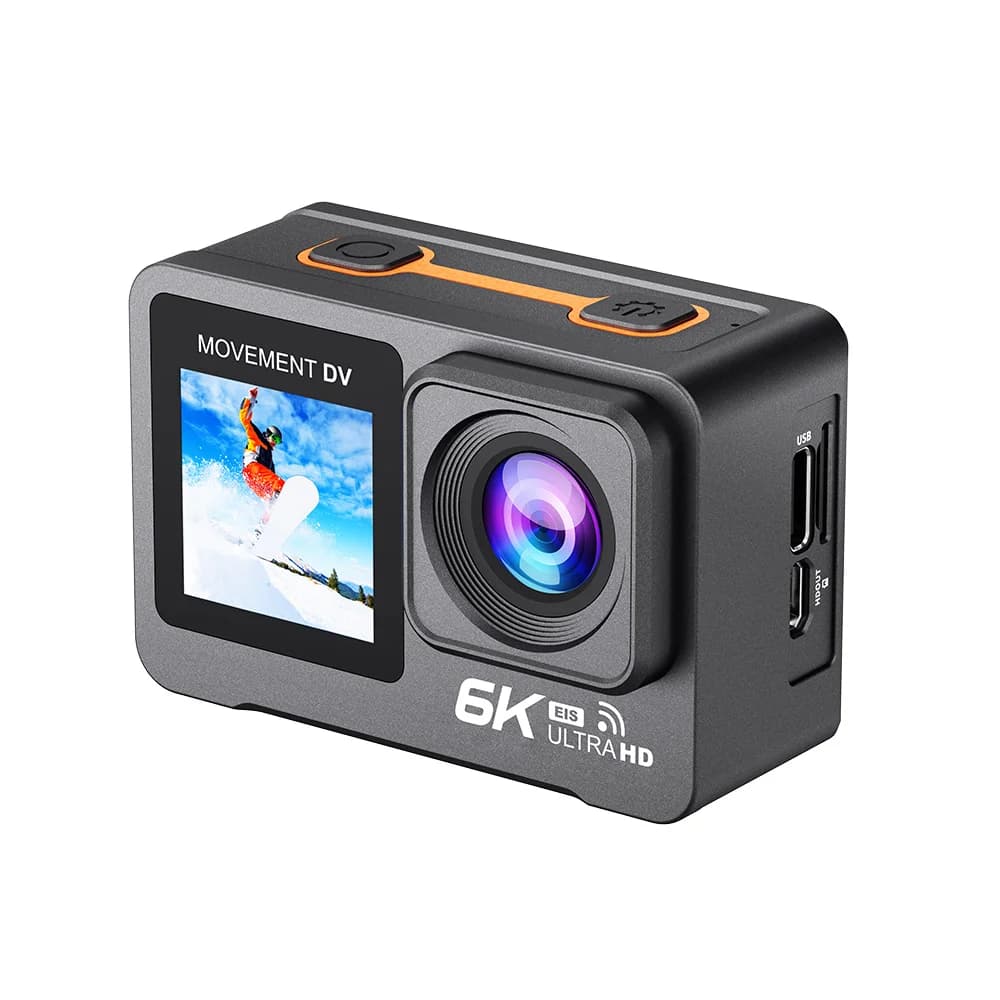 2024 Ultimo lancio 6K UHD 6K WIFI 5K EIS 4K 60FPS Super Night Vision Action Camera Touch Screen Doppi schermi 50MP Fotocamera sportiva