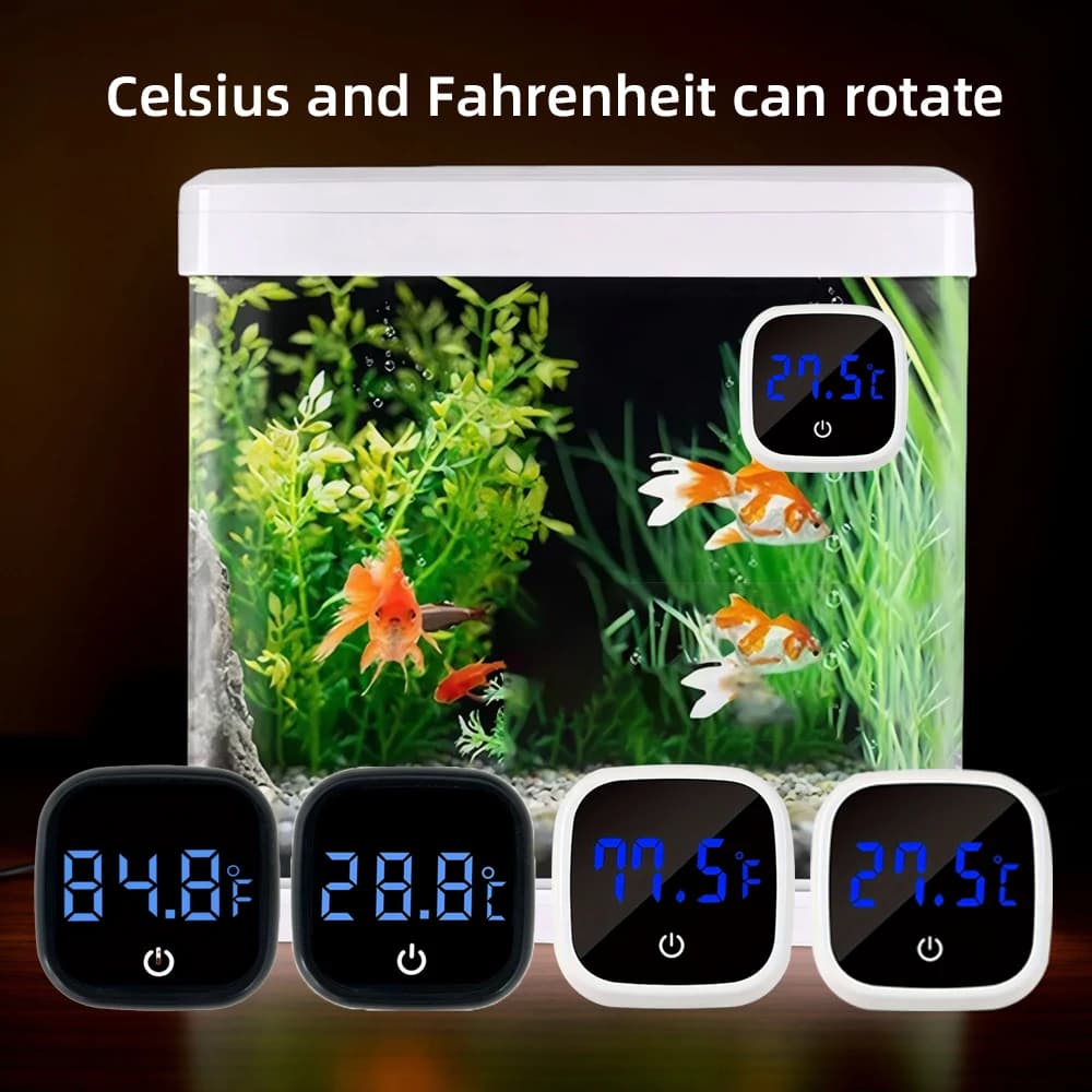 Termometro digitale per acquario LCD grande schermo adatto per la misurazione della temperatura acquario incubatrice per tartarughe accessori per acquari