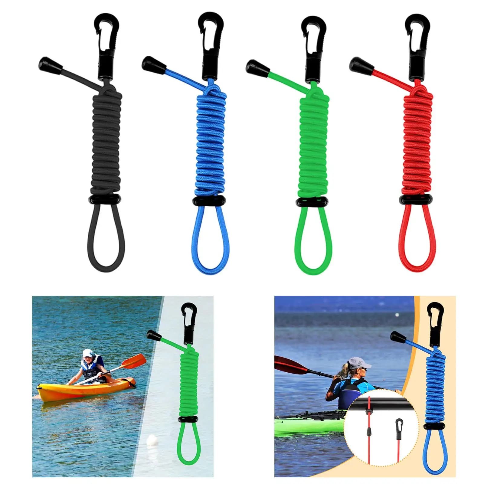 Corda elastica retrattile con cinghia per pagaia estensibile per impalcature per attrezzi da kayak