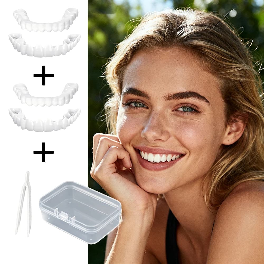 Faccette dentali in morbido silicone, copertura sbiancante riutilizzabile, facile da pulire e per mantenere l'igiene orale tutto il giorno H2931