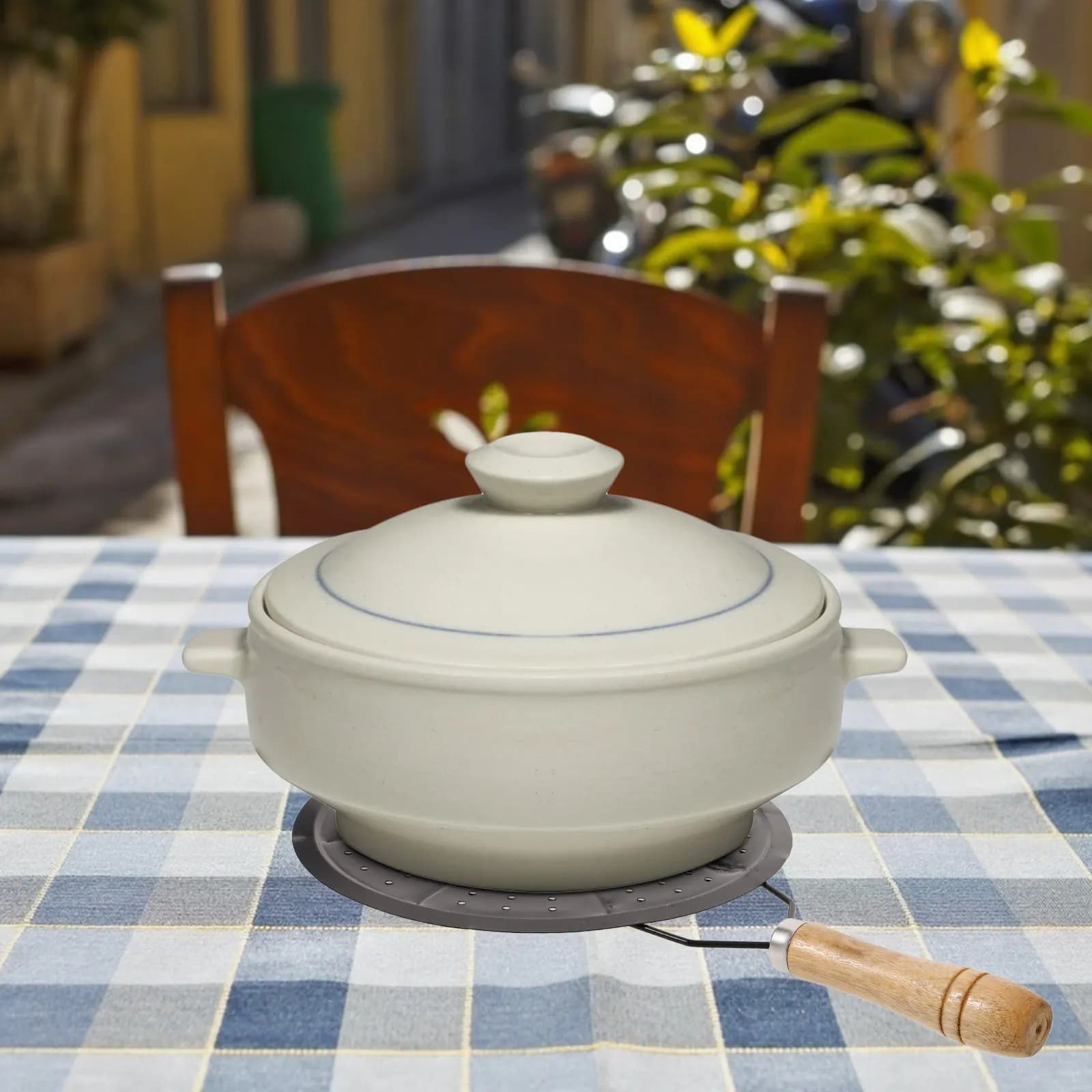 Sottopentola Premium in Legno di Ferro Resistente al Calore, Protezione Isolante per Piano Cottura a Induzione, Gas, Vetroceramica, Diffusore per Fornelli