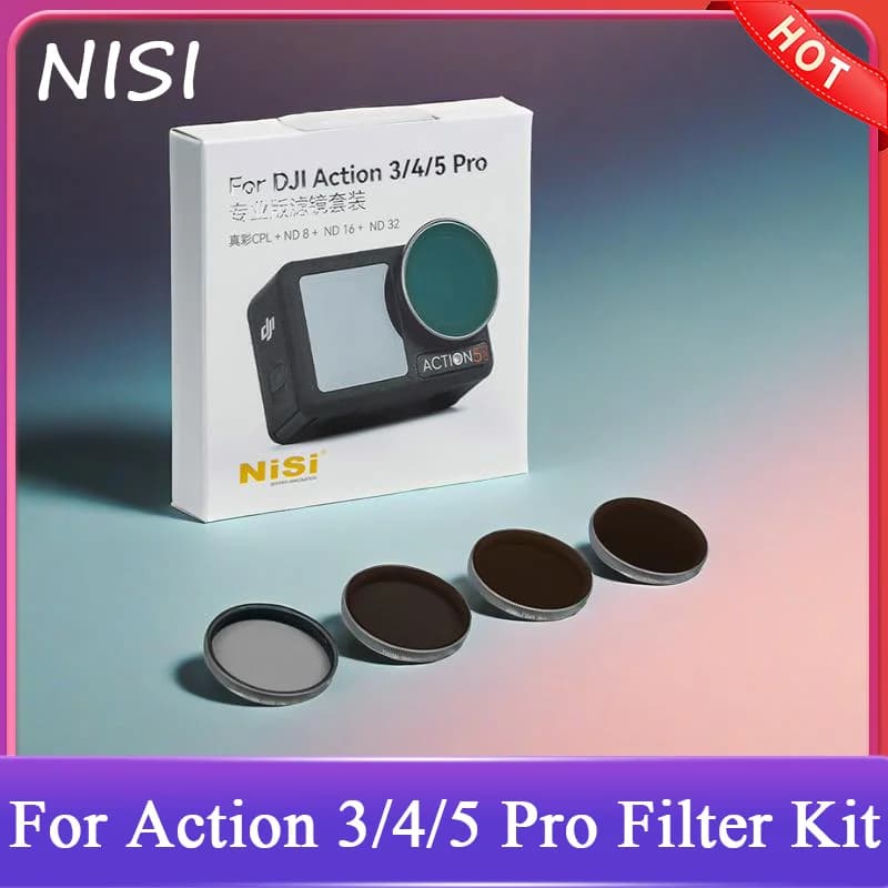 For DJI Action 3 4 5 Pro NiSi Professional ND CPL Lens Set with ND8 ND16 ND32 Magnetic Reflex for Photography