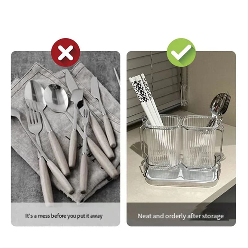 A19F-A- Porta spazzolino per bagni, porta spazzolino da 2 tazze montato a parete, separazione asciutta e bagnata, plastica rimovibile, facile T