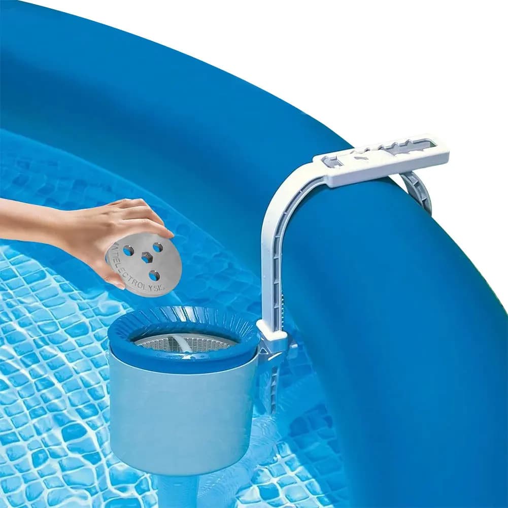 Cestello Skimmer per Piscina con Anodo in Zinco Anti-Elettrolisi e Piastra in Zinco per Sistema a Sale, Contro Corrosione ed Elettrolisi