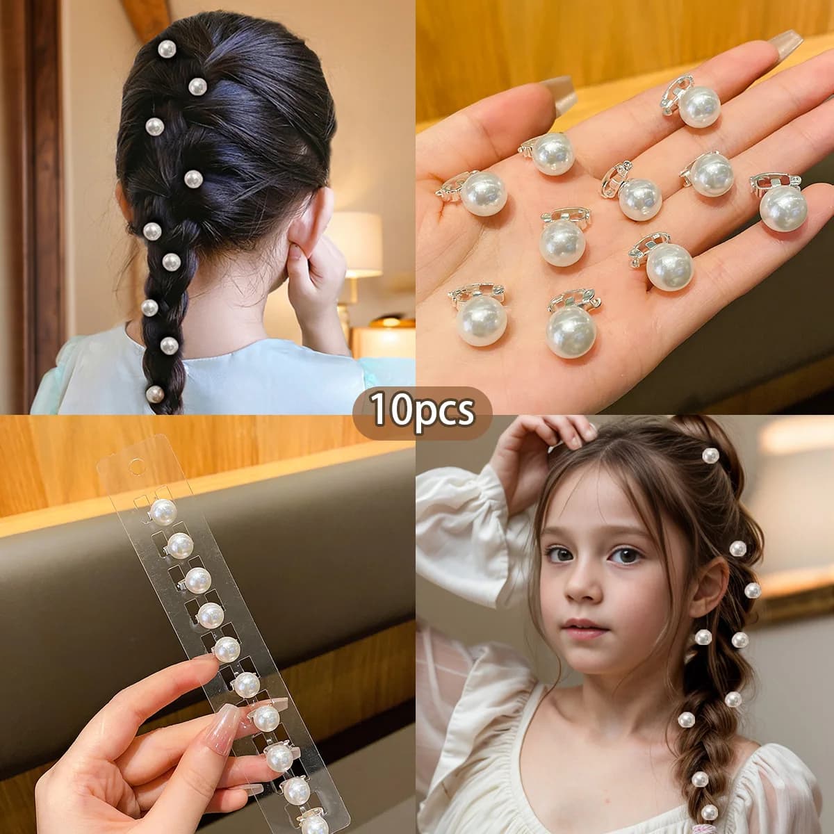 10 fermagli per capelli con perle d'imitazione con accessori per capelli dolci ed eleganti adatti per l'uso quotidiano