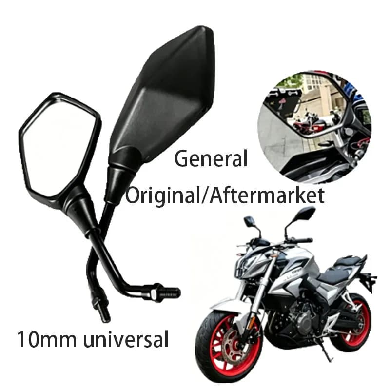 2 Pezzi/Coppia Specchietti Universali da 8mm 10mm per Manubrio di Veicoli Elettrici, Specchietti Retrovisori per Moto HD Grandangolari a 360° ° Specchio Rotante