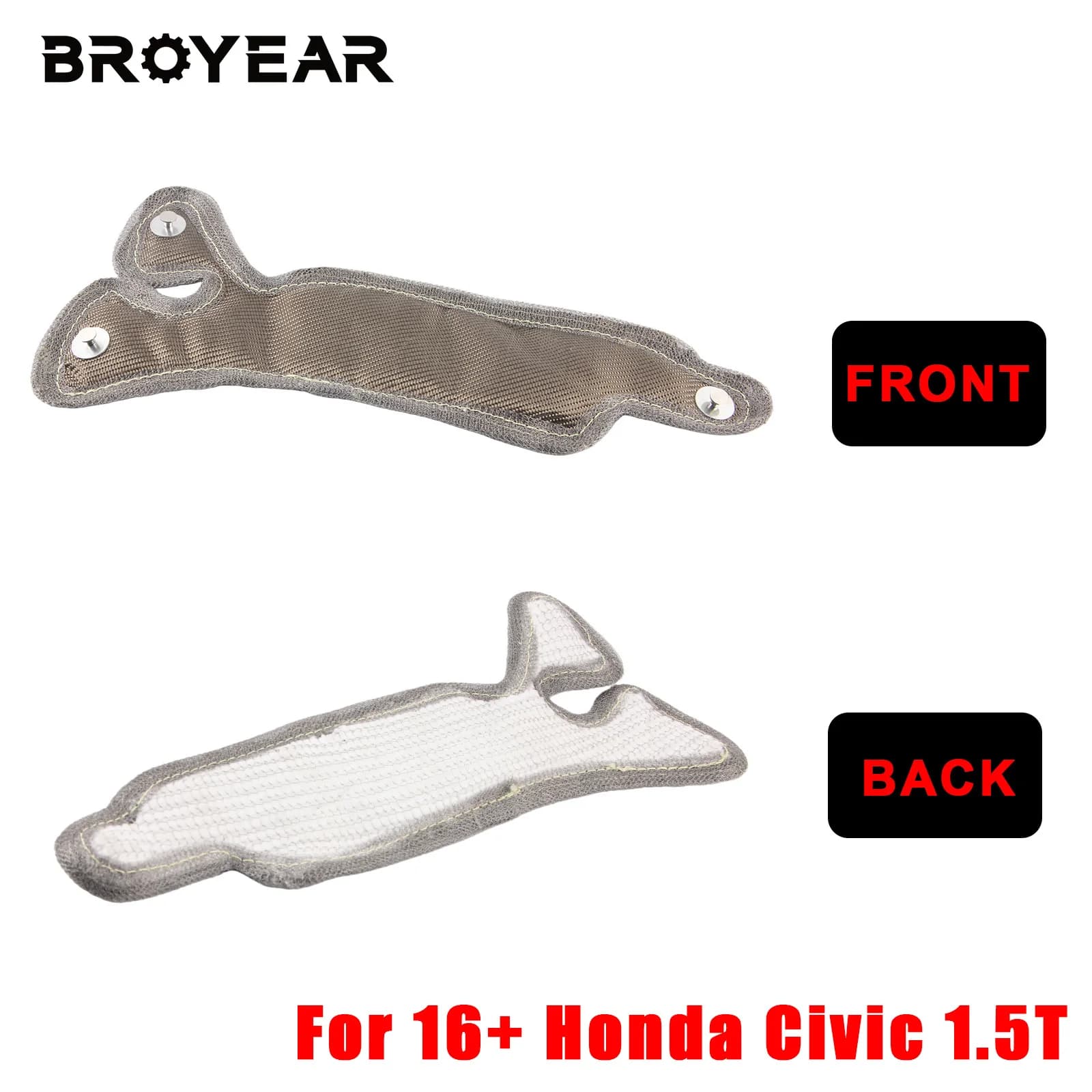 Broyear di Alta Qualità Titamio Fibra di Basalto Turbo Coperta Scudo Termico Wrap Per Honda Civic 1.5T 2016+ Con Maglia In Acciaio Inox
