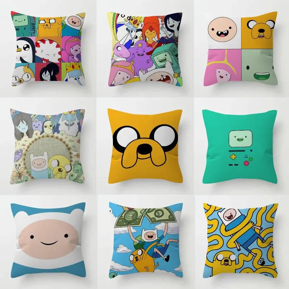 Cushion Cover Inches Farmhouse Decor Home Throw Pillow Covers for Anime A-Adventure Times Couch Decorations