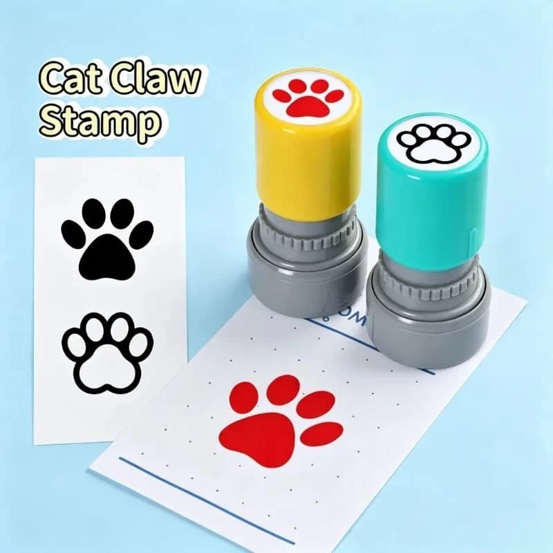 Cute Cat Claw Seal Set, Solid and Contour Claw Seals, Used for Diary Scrapbooks
