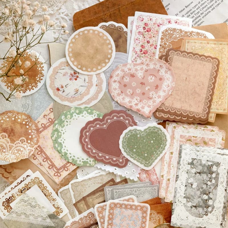100 pezzi/pacco note vintage materiale carta scrivibile perfetta per diario forniture per scrapbooking fai da te cancelleria