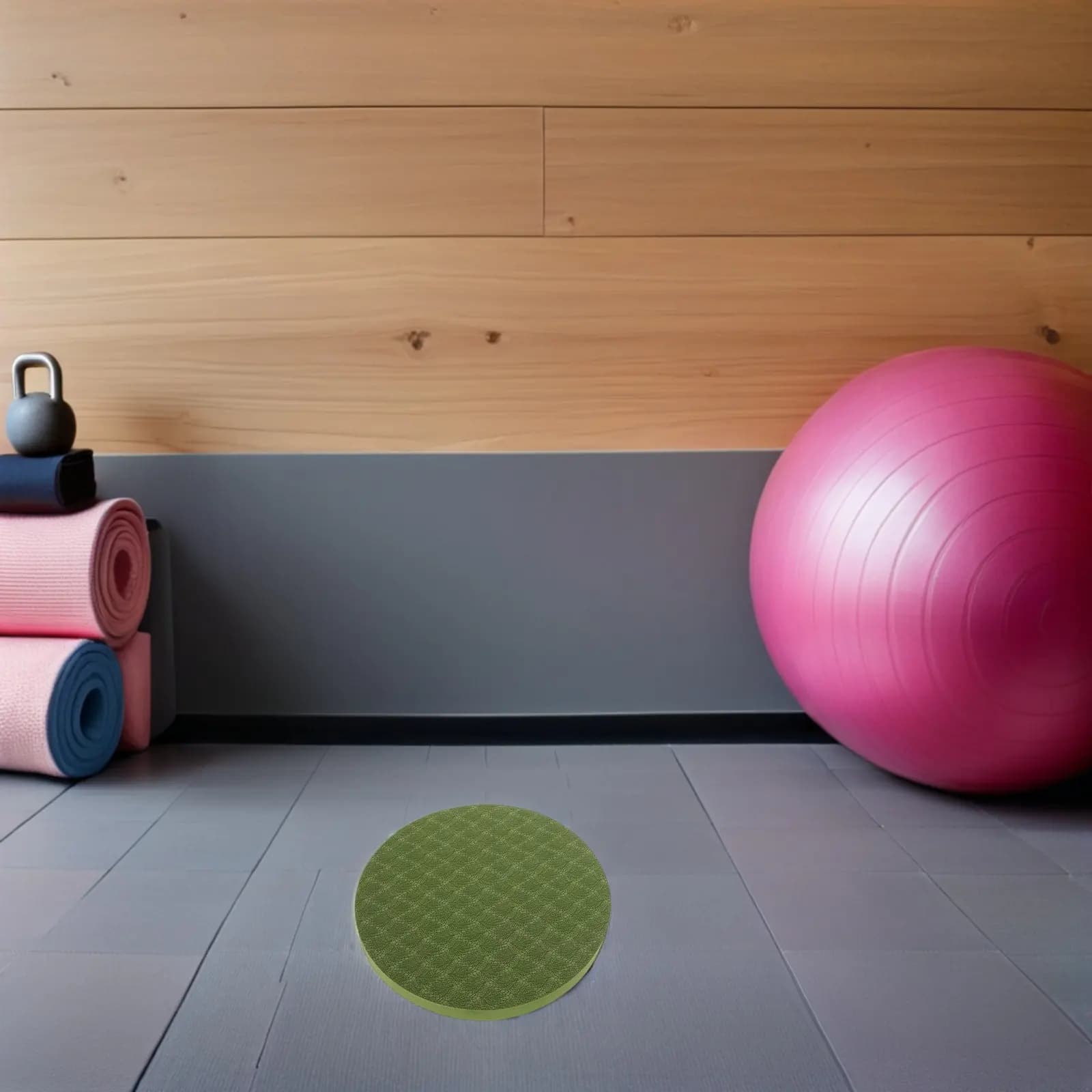 2 paia di ginocchiere rotonde per yoga, cuscino in schiuma, supporto morbido, leggero, portatile, tappetino per esercizi, uso in palestra