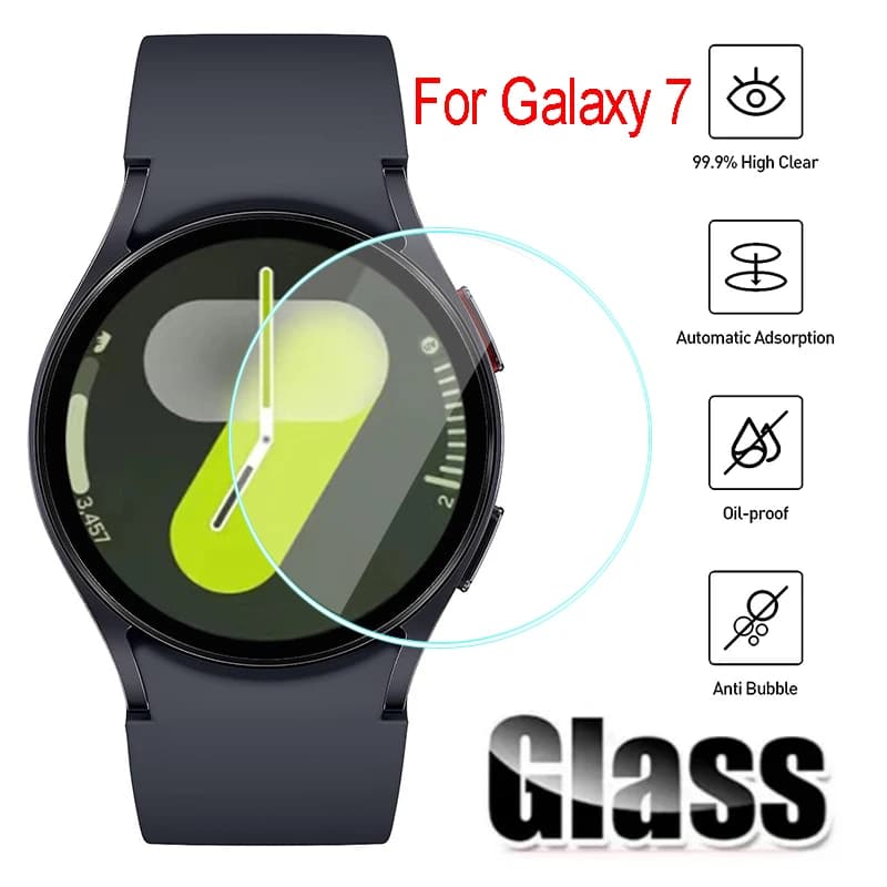 For Samsung Galaxy Watch 7 6 5 4 40/44MM Tempered Glass Screen Protector for Samsung Watch 7 44mm 40mm Protective Film Cover