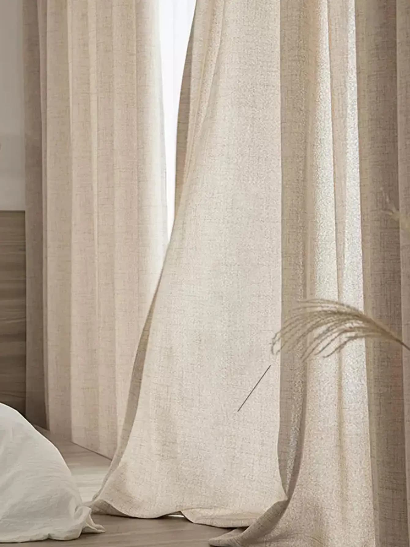 Tende semisombreggiate in cotone e lino ispessito in stile giapponese per camere da letto, soggiorni e tende