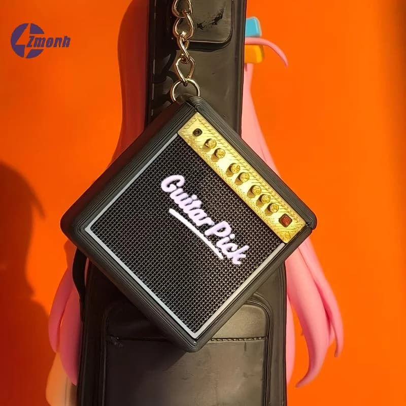 1/3 Pezzi Porta Plettri Portatile con Portachiavi, Gancio per Plettri Anti-Smarrimento, Regalo per Appassionati di Chitarra, Basso e Ukulele