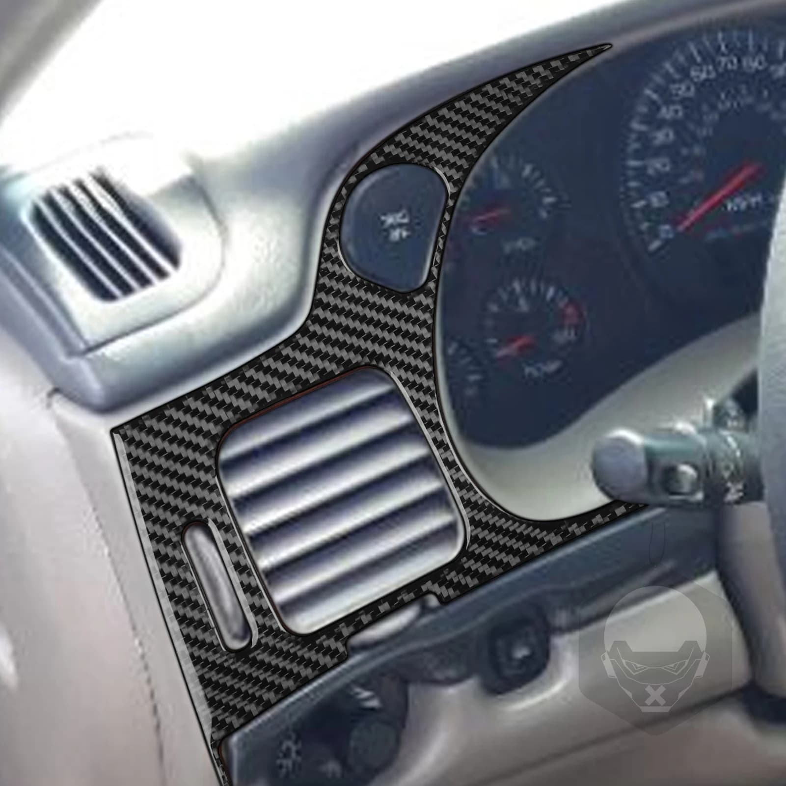 For Chevrolet Impala 2000-2004 Carbon Fiber Dashboard Tachymeter Air Vent Output Decorative Cover Panel Auto Accessories Sticker