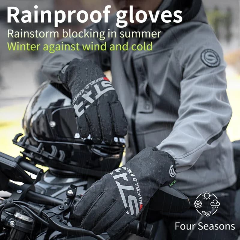 Spring Summer Rain-proof Motorbike Gloves Cover Winter Warm Waterproof Motorcycle Off-Road Rain Gloves Touch Screen XS-XXL
