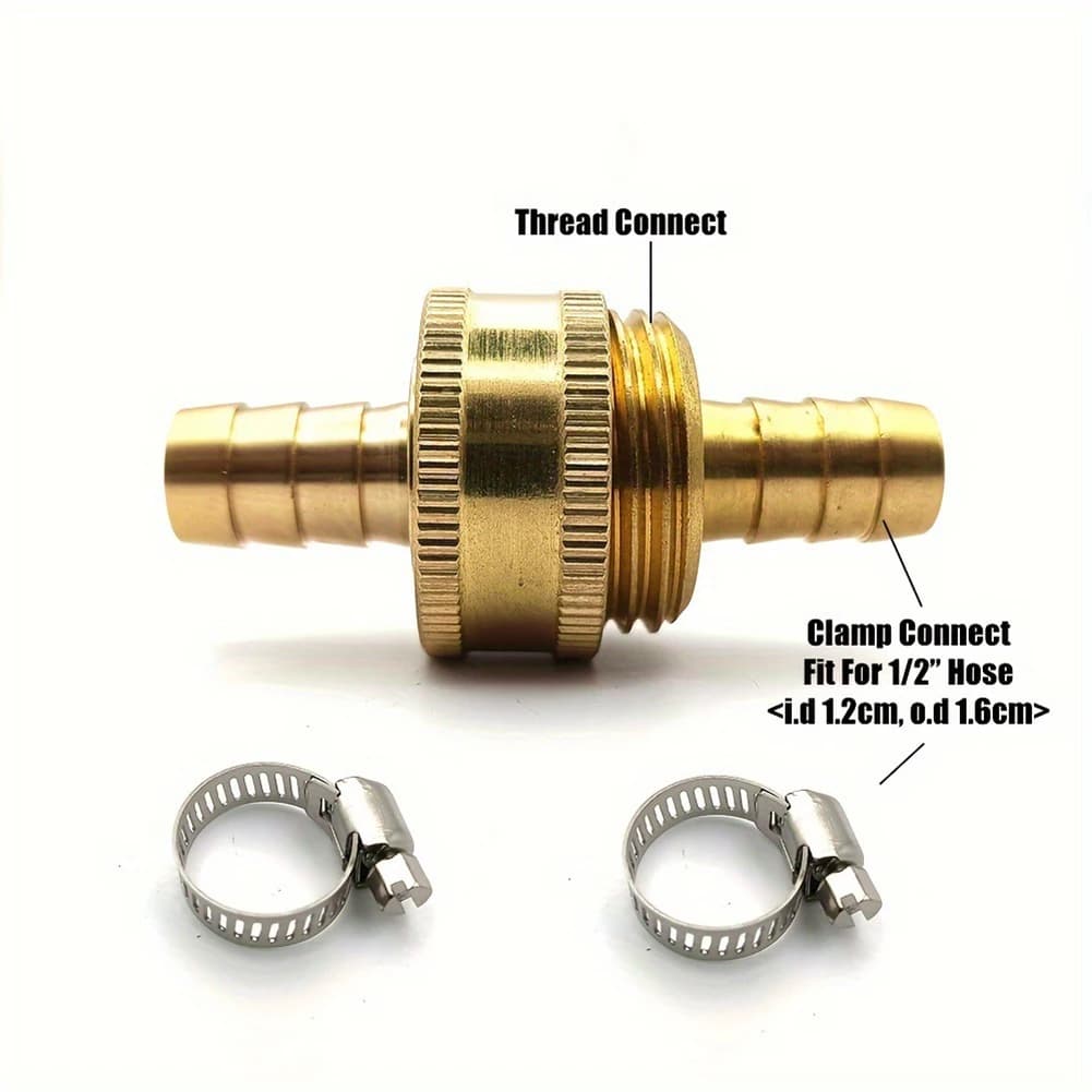 Quick Connector for Garden Pipe 1/2 GHT in Brass for Converter Tap with Mechanism Turn and Connect, Easy Installation
