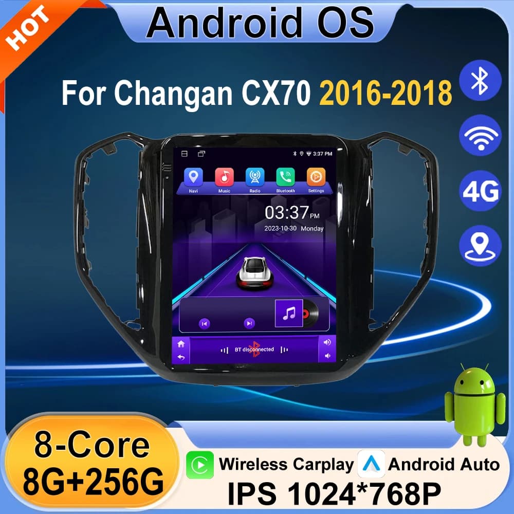 Autoradio Multimediale con Navigatore GPS per Changan CX70 2016-2018, Android 16, Carplay, 4G WIFI