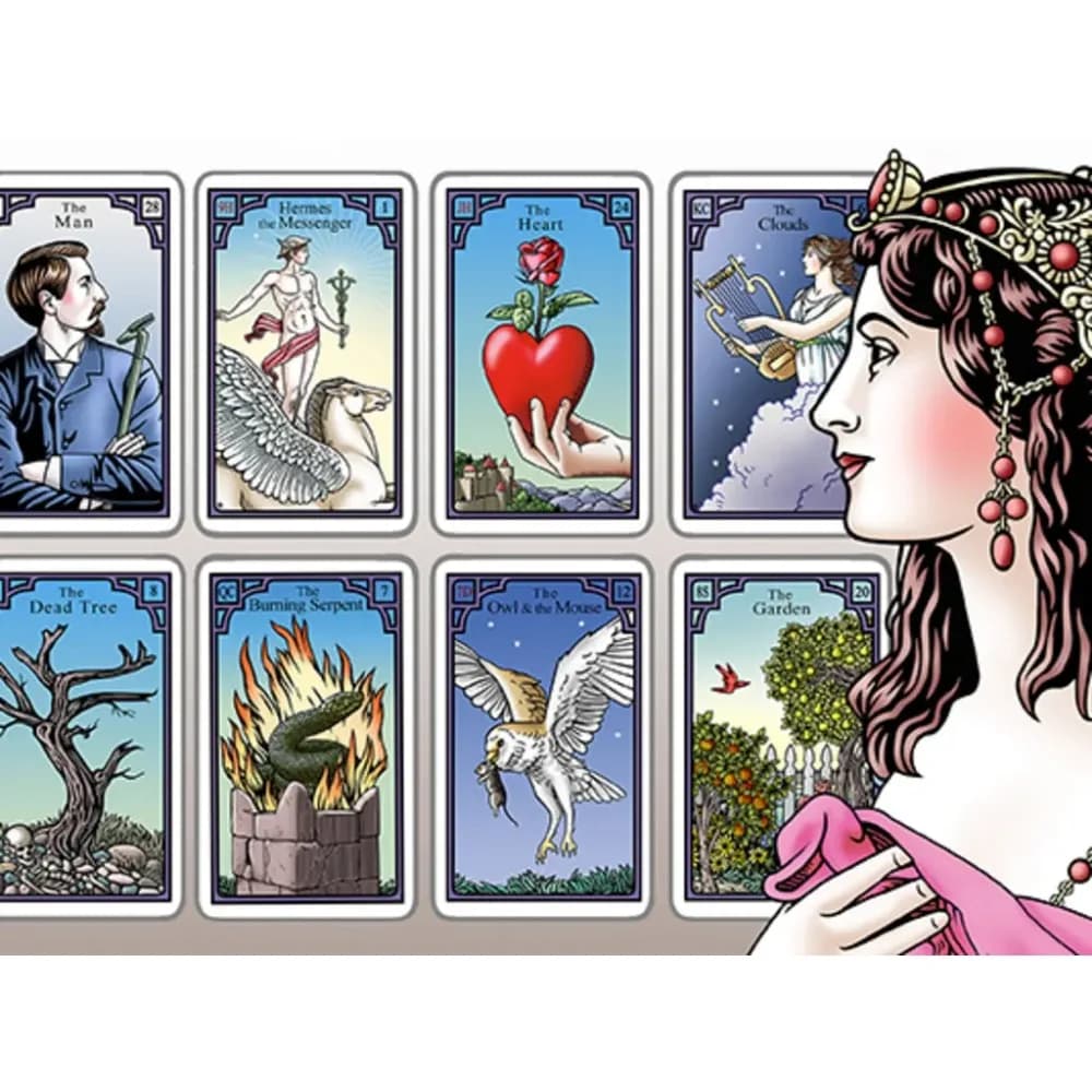 9*6 cm Il serpente ardente Oracle basato sul sistema cartomantico Lenormand del XIX secolo 40 carte