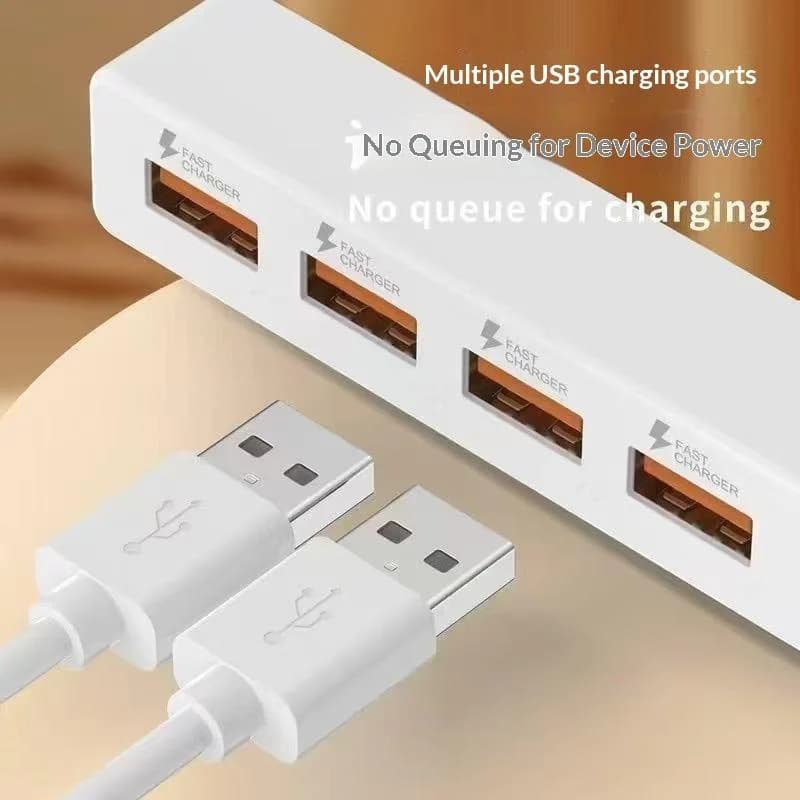 Universal 4 Port USB Fast Charging Power Strip Multi Device Charger Hub For Home Office Travel Desktop Use