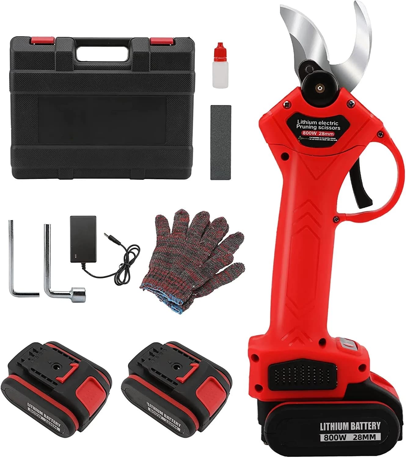 Cesoie elettriche da potatura Forbici elettriche professionali a batteria Trimmer per alberi alimentato a batteria con litio ricaricabile da 2 pezzi