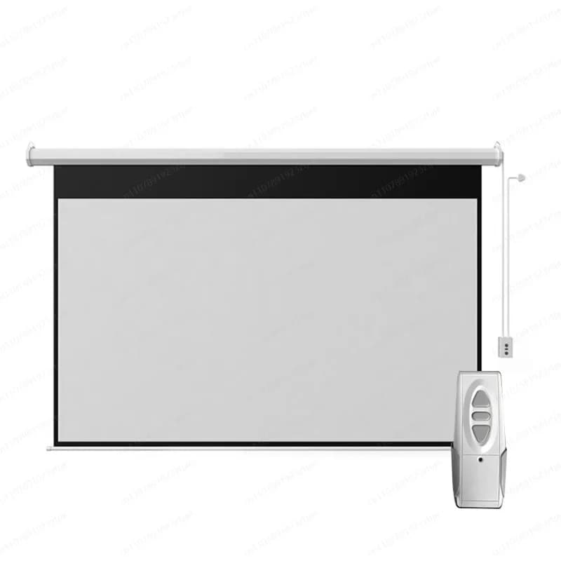 Schermo per Proiettore Elettrico Motorizzato Portatile 60 Pollici, Formato 16:9, Risoluzione 4K, Tessuto Bianco Opaco per Home Theater