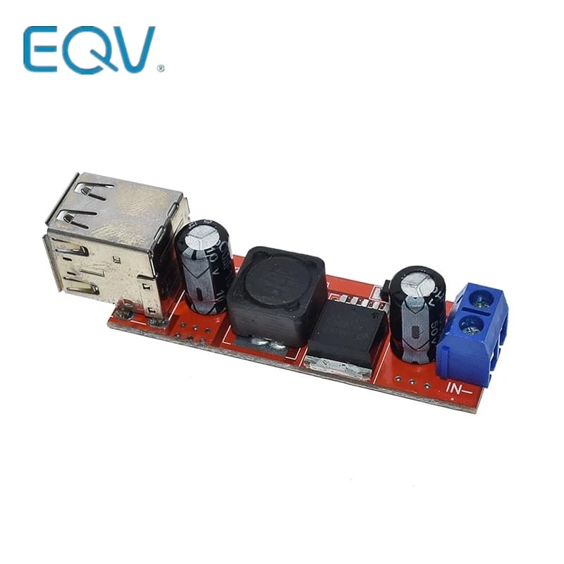 DC 6V-40V to 5V 3A Dual USB Charge Module Step Down DC-DC Converter for Car Charger for Vehicle LM2596 Double Two USB