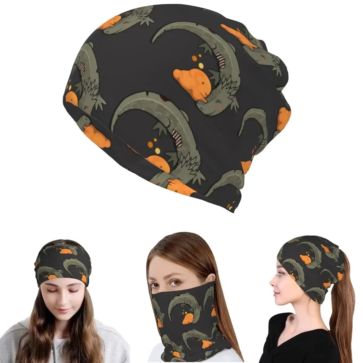 SCP 999 SCP 682 SCP Foundation Bandana Neck Cover Magic Scarf Warm Balaclava Beanies Hat for Men Women Adult Windproof