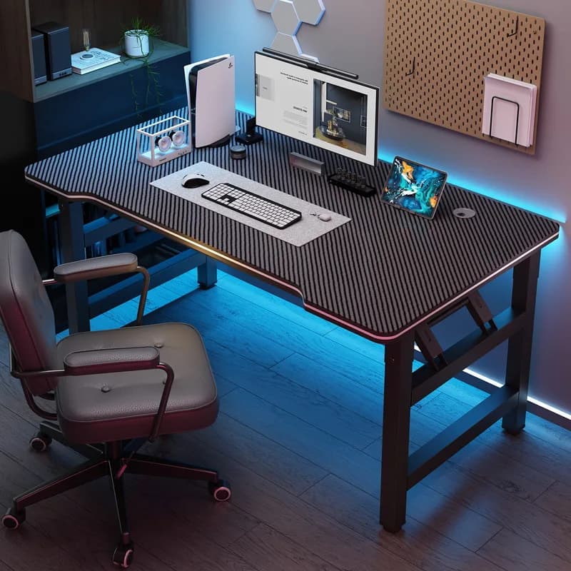 Foldable Carbon Fiber Gaming Desk Esports Computer Desk Home Office Study Desk Laptop Stand for Ergonomic Gaming