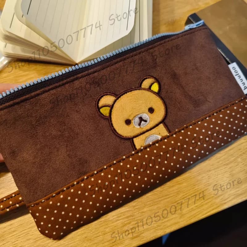 Astuccio Portamatite Kawaii Rilakkuma Orsetto, Astuccio per Ragazze, Portapenne, Borsa Portaoggetti, Regali Scolastici, Cartone Animato Carino
