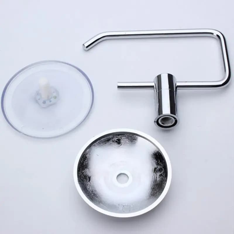 AB13-Stainless Steel Bathroom Toilet Paper Holder Roll Holder Tissue Bar Holder Wall Mounted By Air Vacuum Suction Cup
