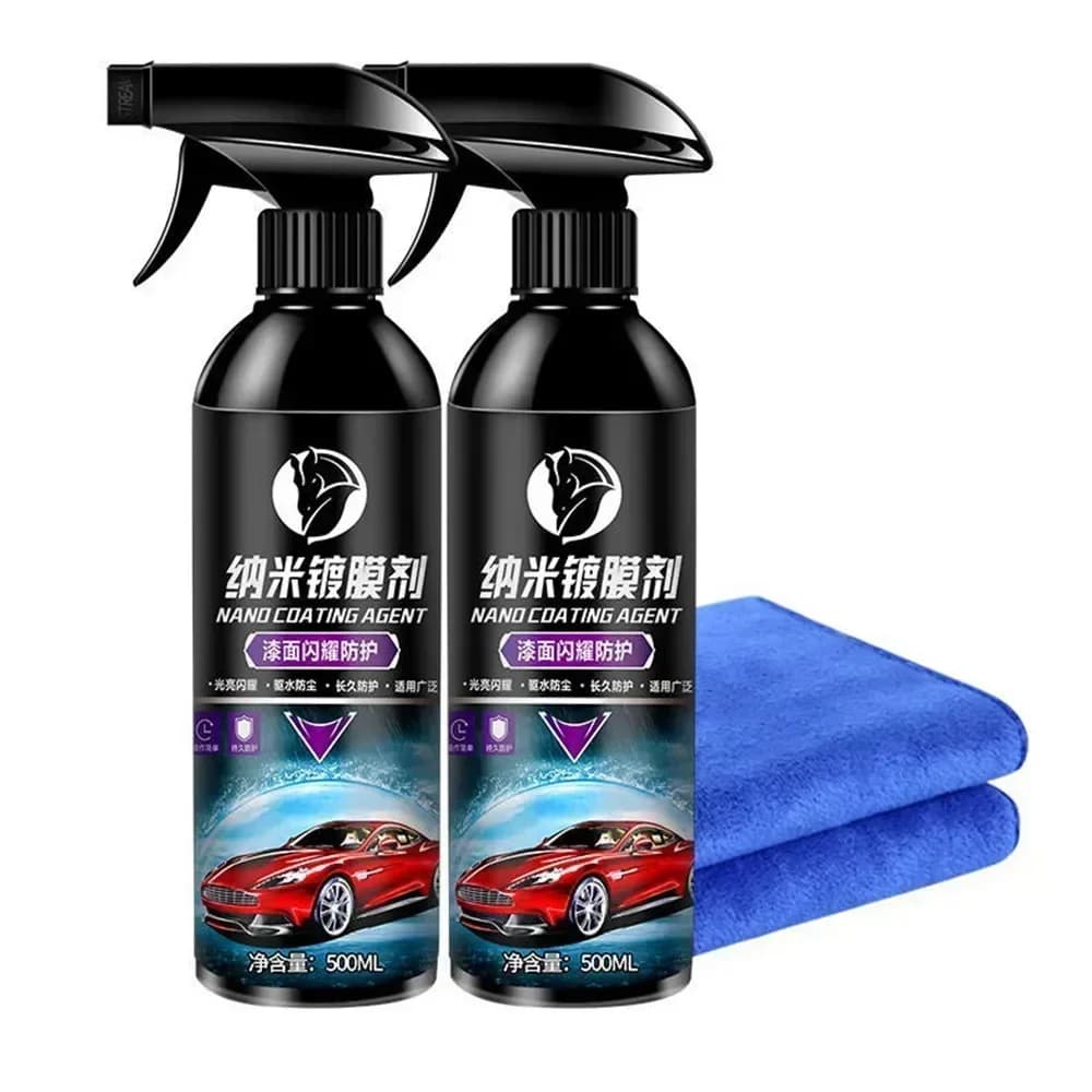 Rivestimento Ceramico per Auto 10H 500ML, Vetro Liquido Nano 9H, Cristallo Idrofobico Impermeabile, Lucidante per Vernice Auto, Cera per Auto