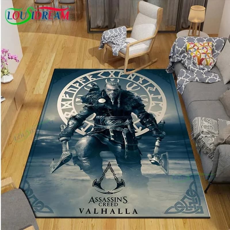 Hot Creed Valhalla Printed Mat Outdoor Mat Non-slip Carpet A-Assassin's Bedroom Mat