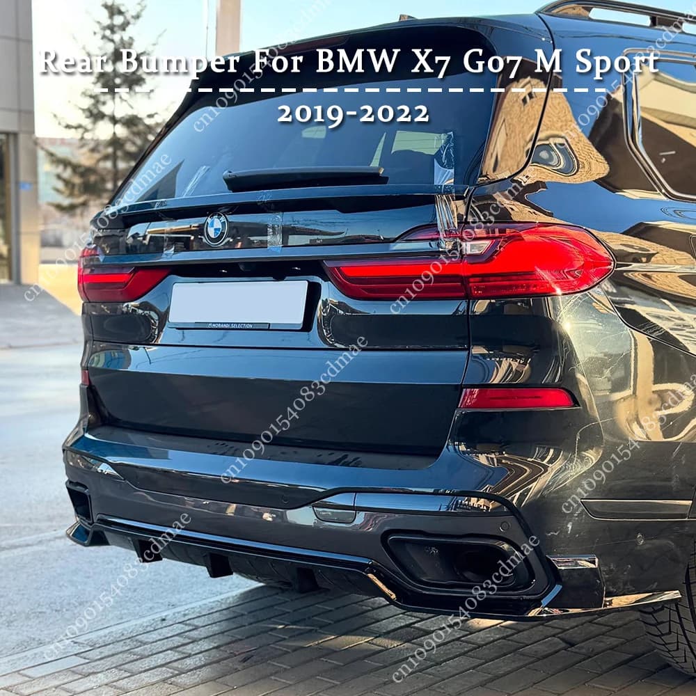 Car Rear Bumper Splitter Lip For BMW X7 G07 40i 40d M50i M Sport LCI 2019-2024 Corner Guard Side Diffuser Spoiler Body Kit Parts